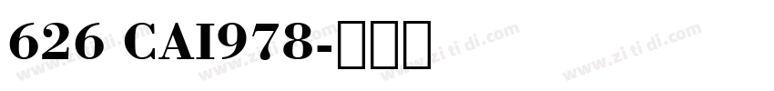 626 CAI978字体转换
